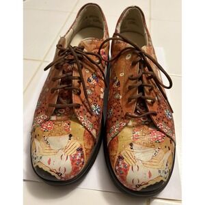 VTG Derry Icon Shoes Gustav Klimt " The Kiss" Womens Oxfords 8.5‎ M Made In USA